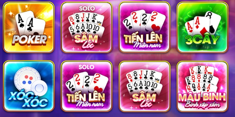 Lựa chọn trò chơi game bài mình yêu thích nhất tại Bay247